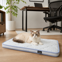 Großes Katzenbett mit Mehrschichtigem Memory-Schaum-Kissen, Wasserdichtem Silikon-Reisekissen und Weichem Innenfutter