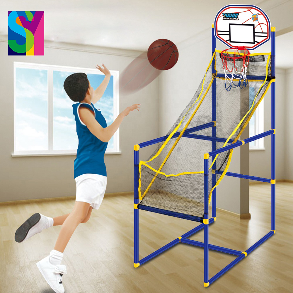 SY Basketball Toy Kids Sport Toy Basketball Hoop Set With Pump And Two Balls Kids Sports Games