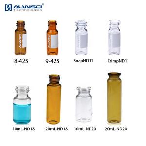 ALWSCI प्रयोगशाला उपयोग गैस क्रोमैटोग्राफी फ्लैट नीचे के साथ 20ml स्पष्ट headspace ग्लास शीशी समेटना - Product Image 1