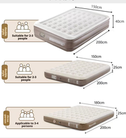 Matelas pneumatique pour lit Queen, simple ou double, avec pompe intégrée, lit gonflable portable et pliable pour le camping