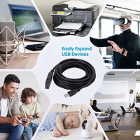 Câble d'extension USB 3.0 mâle vers femelle Xput, plaqué or, répéteur actif en PVC, haute vitesse, 5M-30M, pour imprimante, appareil photo et scanner