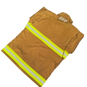 Traje de Bombero EN 469 OEM Ayon Khaki, Equipo de Protección contra Incendios de Aramida, Traje Resistente al Fuego para Bomberos, Rescate Estructural DRD, Rescate Rápido - Product Image 4
