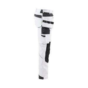 BLAKLADER - 107916451098D108 Pantalones de pintor elásticos de 4 vías Blanco/Gris oscuro-PANTALONES DE TRABAJO EAN 7330509743515 - Product Image 3