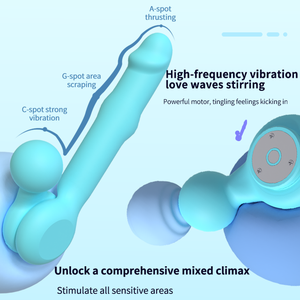 Vibrateur 2 en 1 à succès pour le point G et le clitoris avec massage des seins, rechargeable par USB, étanche, multi-vitesses pour femmes - Product Image 4