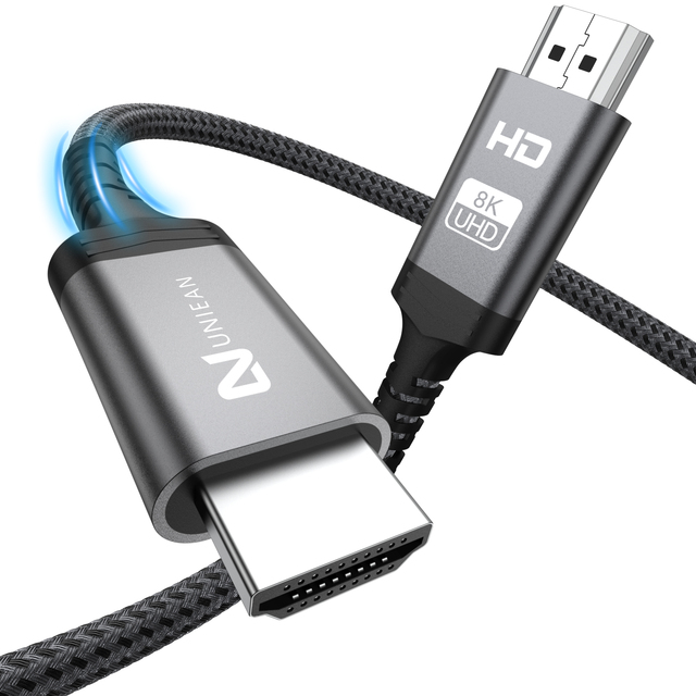 UNIEAN Wholesale HD 3M 10M  2.1 UHD to Vga 48Gbps Video Cable 60Hz Display Port to 8k 4k UHD Cable for Projection Screens