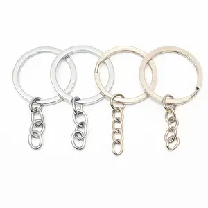 2024 new 25mm/30mm Nickel and chromium plating Keyring hanging four sections