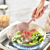 Ensemble de 4 ustensiles de cuisson en silicone résistant à la chaleur : spatule à beurre, spatule à mélanger, couteau à crème, pinceau à huile et pinceau à barbecue