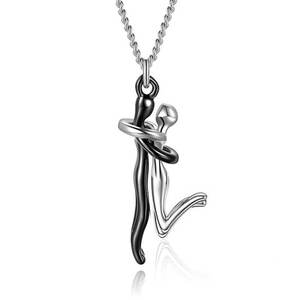 Nuevo Collar para Pareja Regalo para Amantes con Abrazo Colgante de Día de San Valentín Ins Collar de Acero Inoxidable para Parejas - Product Image 3