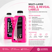 Étiquettes en rouleau multicouches personnalisées à décoller, autocollants multicouches pour l'impression d'instructions de produits multilingues sur les bouteilles