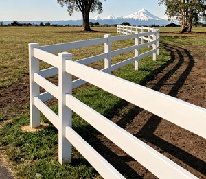 Recinzione per Pascolo in PVC Bianco Trattato Termicamente, Modello 3D Australiano, Kit per Recinto Equestre a 3 Traverse in Vinile - Product Image 2