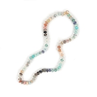 Collar de Piedras Preciosas Boho Ocean, Collar Hecho a Mano con Nudos de Piedras Naturales, Joyería de Verano para Mujer, Joyería de Moda al por Mayor
