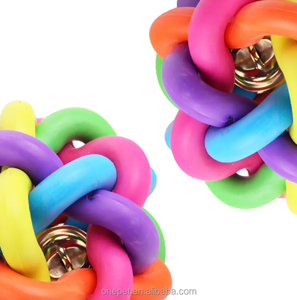 İyi sınıf silikon evcil hayvan topu oyuncak interaktif köpek eğlenceli oyuncak gıcırtılı çan topu köpek oyuncak - Product Image 4