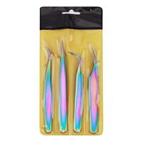 WELLFLYER ET-095 vente en gros de pinces à cils Volume en acier inoxydable coloré Fournisseur d'extension de cils Logo privé Outils de cils