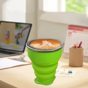 Gobelet pliable en silicone portable |   Gobelet d'eau de voyage anti-fuite pour les sports de plein air et le camping - Product Image 4