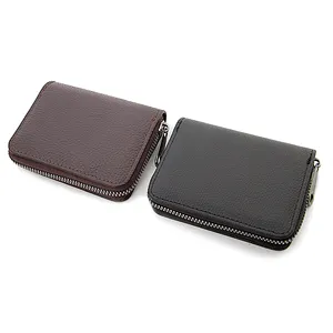 Manufacturer mens women Mini Card Holder Bag Business High Quality Zipper Wallet for Men