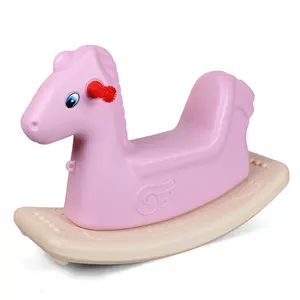 Cavallo a dondolo pony giocattolo doppio colore in plastica a buon mercato per bambini