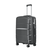 Valise à roulettes d'affaires en PP rigide, durable, avec fermeture éclair TSA, pour la vente au détail et en gros