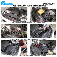ADDCO - Kit d'admission d'air froid avec filtre et bouclier thermique EPMAN pour BMW 2012-2016 228i 320i 328i 420i 428i F22 F30 F32 EPAA01G260