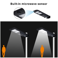KCD Extérieur Tout En Un Intégré 3000k Heavy Duty Deux Cent Watt LED Solaire Projecteur de Rue Lumière Pour Routes Jardins Yards