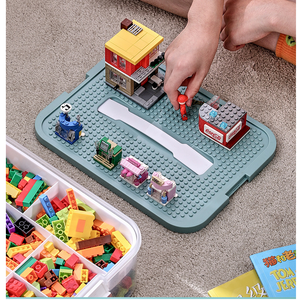 Crianças Grande Plástico Empilhável Toy Storage Box Home Organizer Container Bin com <span class=keywords><strong>Building</strong></span> Brick <span class=keywords><strong>Blocks</strong></span> Base - Product Image 3