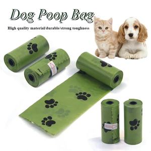 2024 yüksek kalite özel çevre dostu taşınabilir biyobozunur tek köpek kaka poşetleri sevimli köpek pençe baskı tasarım plastik - Product Image 2