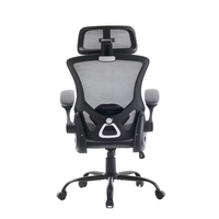 Chaise de bureau ergonomique de direction au design moderne, dossier haut, assise en maille, appui-tête réglable en hauteur, pour usage domestique ou professionnel