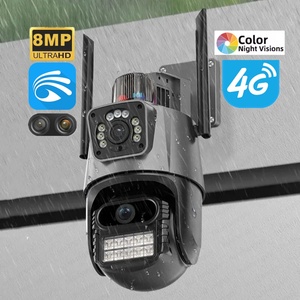 ซิมการ์ด 4G กล้องวงจรปิด IP 8MP 4K WiFi กล้องวงจรปิดแบบเลนส์คู่ จอคู่ กล้อง PTZ พร้อมไฟส่องสว่างและสัญญาณเตือนภัย กล้องวงจรปิดรักษาความปลอดภัย แอป Yoosee - Product Image 1