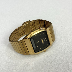 Montre unisexe décontractée et tendance 2026 Amber Gold Rétro à double affichage cristal, étanche - Product Image 5