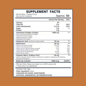 Colágeno en Polvo de Alta Calidad, Mezcla Multivitamínica y Probiótica para la Inmunidad, Salud del Cabello, Piel y Uñas - Product Image 2