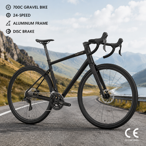 <span class=keywords><strong>Bicicleta</strong></span> de <span class=keywords><strong>Gravel</strong></span> 700C de 24 Velocidades, Cuadro de Aleación de Aluminio, Horquilla de <span class=keywords><strong>Carbono</strong></span>, Frenos de Disco Hidráulicos, 700x50C, <span class=keywords><strong>Bicicleta</strong></span> de Aventura, Venta al Por Mayor OEM - Product Image 1