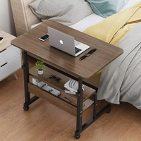 Nueva popularidad, manual móvil de altura ajustable, mesa para sentarse, escritorios para computadora, soporte para computadora portátil con ruedas