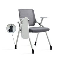Nouvelle chaise d'entraînement de pied de retenue de conférence de conception avec la tablette d'écriture pour la salle de formation ou la salle de conférence