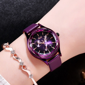 Montre à bracelet en cuir pour femmes populaire, design à trois aiguilles, montre à quartz décontractée pour étudiants - Product Image 3