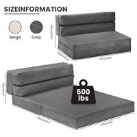 Bequemes Doppel-Liebessofa 2-Sitzer L-förmiges Ausziehbares Schlafsofa Faltbares Schlafsofa Hochdichter Schaumstoff Modernes Design Multifunktional für Hotels