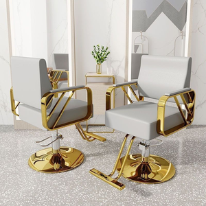 Golden <b>Frame</b> Wood Wear-Resistant Sand Dragon Chair for Barber Shop Commercial Salon Furniture - Product Image 4