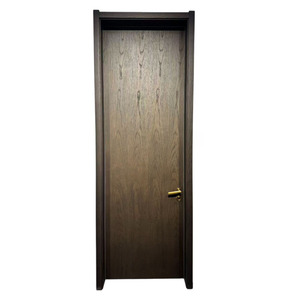Porte a Battente in Legno Massello di Rovere Rosso Moderno, Antivento, Resistenti, Durevoli, Finitura Lucida, per Camere d'Albergo - Product Image 4