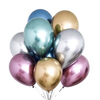 Ballons en latex épais de 12 pouces, 2,8 g, rouge chrome métallisé, très demandés, pour décorations de fêtes d'anniversaire et de mariage