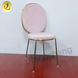 Silla de hotel con respaldo redondo de boda de acero inoxidable dorado - Product Image 1