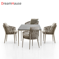 Chaises d'extérieur en métal, chaises de loisirs en rotin pour balcon, jardin, patio, villa, terrasse, chaises de salle à manger