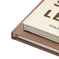 Carnet de notes guidé avec logo personnalisé, inspiré par l'Esprit, couverture rigide en lin, avec questions de poésie pour les créatifs