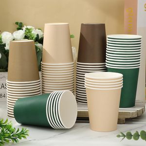 Gobelet à café ou à thé jetable en papier kraft biodégradable à double paroi, de qualité alimentaire, avec couvercle, taille et couleur personnalisables - Product Image 3