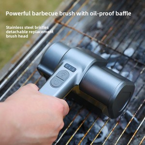 Cepillo Eléctrico para Parrilla con Luz LED, Cepillo <span class=keywords><strong>Limpiador</strong></span> <span class=keywords><strong>de</strong></span> Barbacoa sin Cerdas <span class=keywords><strong>de</strong></span> Acero Inoxidable, Herramientas Recargables para Limpiar Barbacoas - Product Image 3