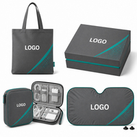 Set de Regalo Corporativo de Lujo con Logotipo Personalizado, Camiseta Polo, Mochila, Paraguas, Cuaderno, Botella, Bolígrafo, Gorra, Regalo Promocional Empresarial