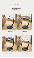 Nouvelle arrivée, table d'appoint en forme de fleur, 40 cm, bord arrondi, table d'appoint en forme de C, structure en acier, petit appartement, salon, balcon