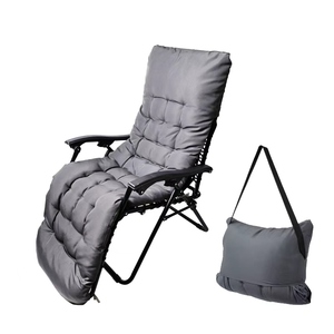 高級アルミポータブルリクライニングゼロ重力椅子折りたたみビーチ用クッション付き - Product Image 1