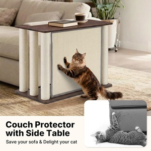 Scratcher End <b>Table</b> for Couch <b>Protector</b> Corner Side with Sisal Posts - Product Image 4