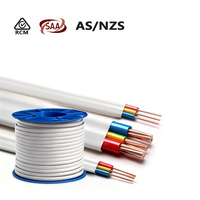 Câble plat électrique SAA V-90 PVC isolé 1,5 2,5 4 mm² 6 mm, câble double TPS, câble double et terre, câble plat TPS pour usage domestique