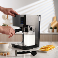 Machine à café expresso programmable électrique 1450W avec pompe 15 bars pour dosage simple/double, cappuccino, latte, barista