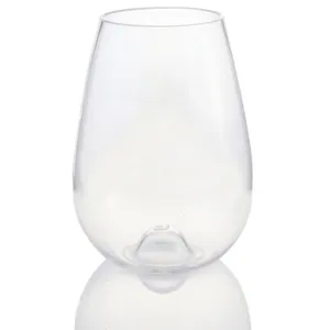 Vaso de vino de plástico sin tallo tritán, vaso de 8oz/10oz/16oz, libre de BPA, 4 tazas personalizables con logotipo