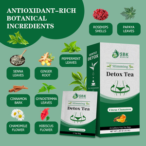 Thé détoxifiant le plus vendu, enrichi en sodium, améliore les niveaux d'énergie, favorise la santé et le bien-être, aide à une digestion saine, thé aux herbes. - Product Image 4